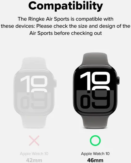 Ringke Air Sports Apple Watch 10 46MM Hoesje TPU Zwart afbeelding 9