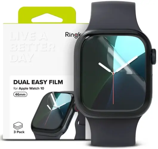 Ringke Dual Easy - Apple Watch 10 46MM Screen Protector - 3-Pack afbeelding 1
