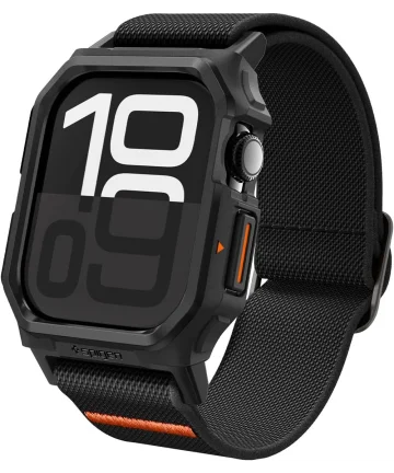 Spigen Lite Fit Pro - Apple Watch 10 46MM Hoesje en Bandje - Zwart Cases