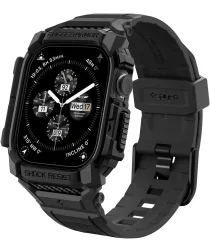 Spigen Rugged Armor Pro - Apple Watch 10 42MM - Hoesje en Bandje - Zwart