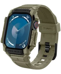 Spigen Rugged Armor Pro - Apple Watch 10 (46MM) - Hoesje en Bandje - Khaki