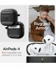 Spigen Rugged Armor Apple AirPods 4 Hoesje Carbon Fiber Zwart