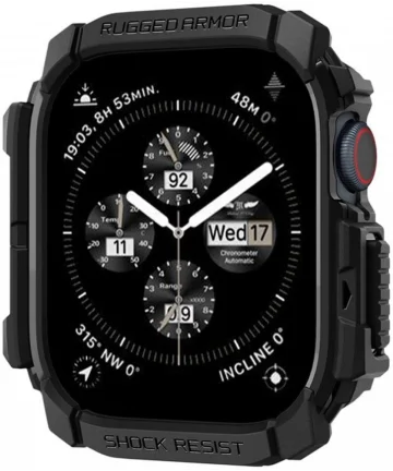 Spigen Rugged Armor - Apple Watch 10 42MM Hoesje - Zwart Cases