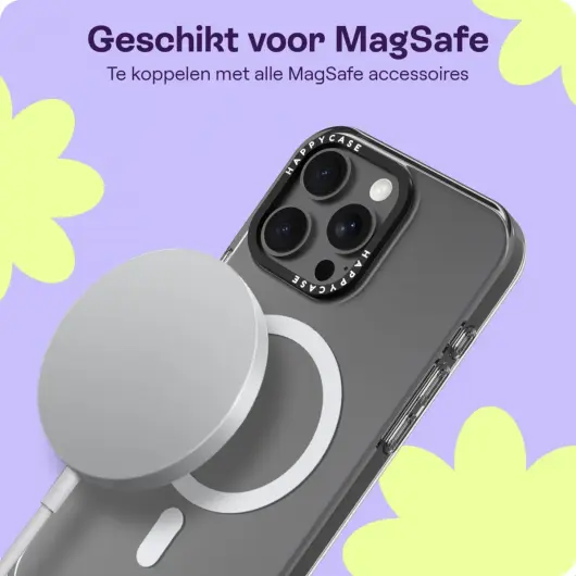 HappyCase Joy Apple iPhone 16 Pro Hoesje MagSafe Back Cover Crystal Clear afbeelding 4