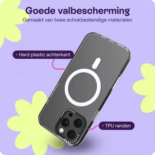 HappyCase Joy Apple iPhone 16 Pro Hoesje MagSafe Back Cover Crystal Clear afbeelding 5