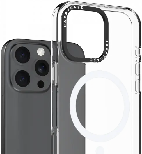 HappyCase Joy Apple iPhone 16 Pro Hoesje MagSafe Back Cover Crystal Clear afbeelding 2