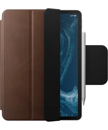 Nomad Leather Folio Plus Apple iPad Pro 11 (2024) Hoes Book Case Leer Bruin Hoesjes