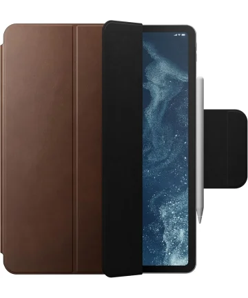 Nomad Leather Folio Plus iPad Air 13 / Pro 12.9 (2022-2018) Hoes Book Case Bruin Hoesjes