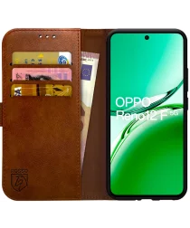 Rosso Element Oppo Reno 12 F Hoesje Book Case Wallet Bruin