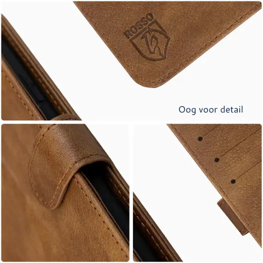 Rosso Element Oppo Reno 12 F Hoesje Book Case Wallet Bruin afbeelding 3