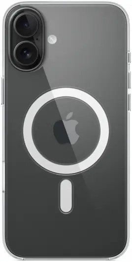 Origineel Apple iPhone 16 Plus Hoesje MagSafe Clear Case Transparant afbeelding 1
