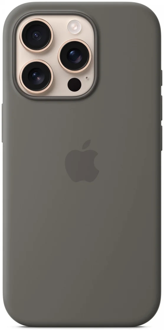 Origineel Apple iPhone 16 Pro Hoesje MagSafe Silicone Case Rotsgrijs afbeelding 2