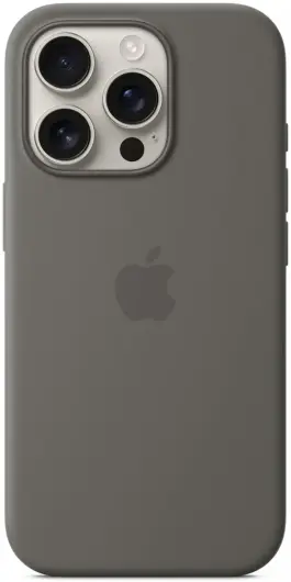 Origineel Apple iPhone 16 Pro Hoesje MagSafe Silicone Case Rotsgrijs afbeelding 3