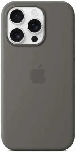 Origineel Apple iPhone 16 Pro Hoesje MagSafe Silicone Case Rotsgrijs afbeelding 4