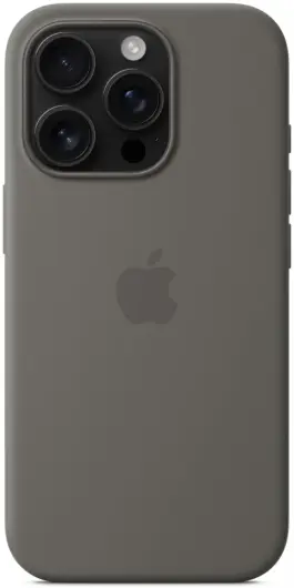Origineel Apple iPhone 16 Pro Hoesje MagSafe Silicone Case Rotsgrijs afbeelding 1