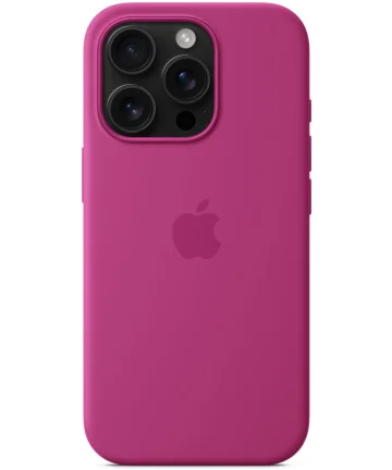 Origineel Apple iPhone 16 Pro Hoesje MagSafe Silicone Case Fuchsia Hoesjes