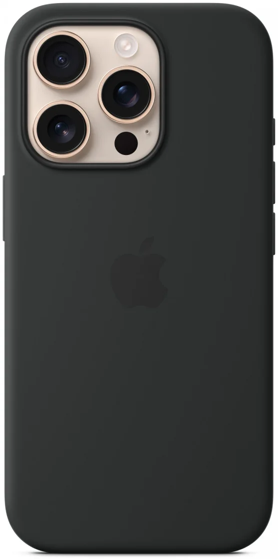Origineel Apple iPhone 16 Pro Hoesje MagSafe Silicone Case Zwart afbeelding 2