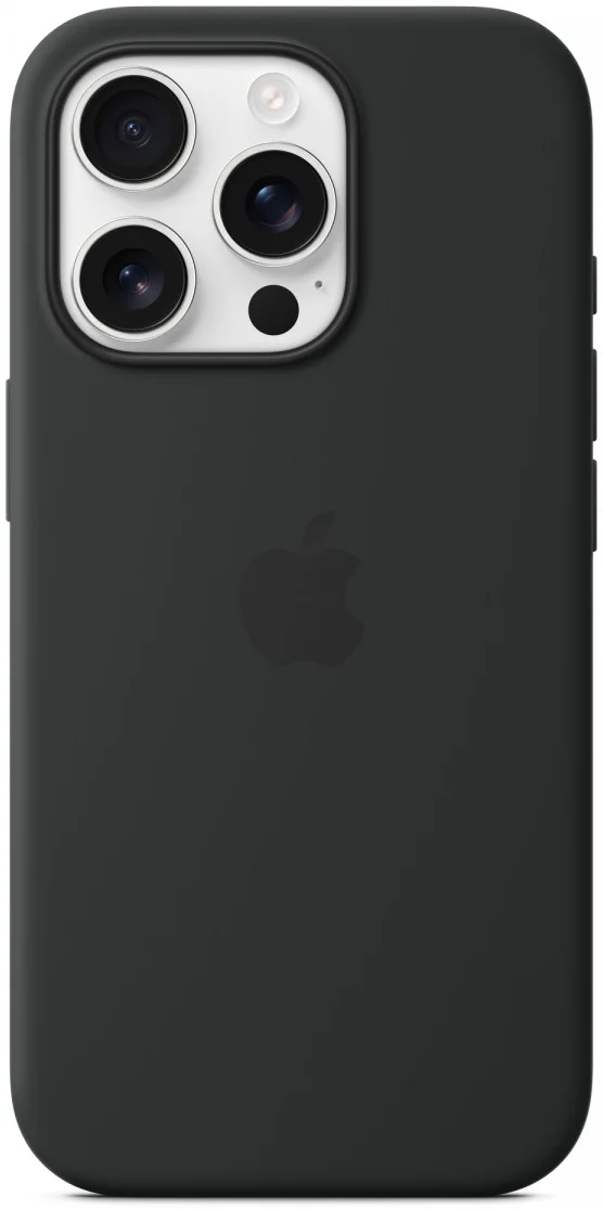 Origineel Apple iPhone 16 Pro Hoesje MagSafe Silicone Case Zwart afbeelding 4