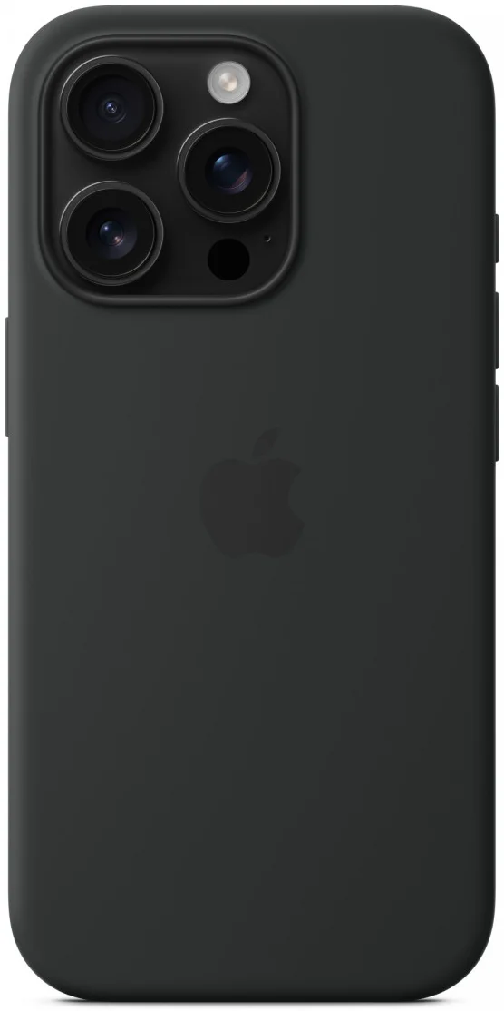 Origineel Apple iPhone 16 Pro Hoesje MagSafe Silicone Case Zwart afbeelding 1
