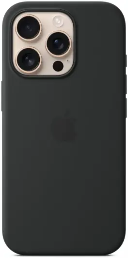 Origineel Apple iPhone 16 Pro Hoesje MagSafe Silicone Case Zwart afbeelding 2