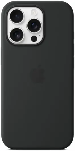 Origineel Apple iPhone 16 Pro Hoesje MagSafe Silicone Case Zwart afbeelding 4