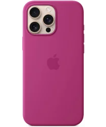 Origineel Apple iPhone 16 Pro Max Hoesje MagSafe Silicone Case Fuchsia