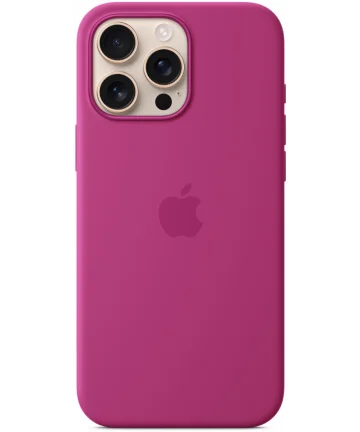 Origineel Apple iPhone 16 Pro Max Hoesje MagSafe Silicone Case Fuchsia Hoesjes