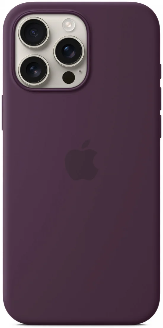 Origineel Apple iPhone 16 Pro Max Hoesje MagSafe Silicone Case Pruimenpaars afbeelding 2