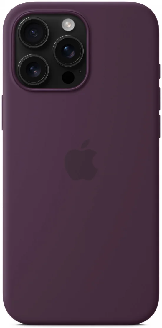 Origineel Apple iPhone 16 Pro Max Hoesje MagSafe Silicone Case Pruimenpaars afbeelding 3