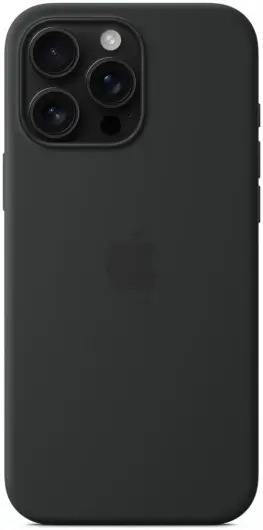 Origineel Apple iPhone 16 Pro Max Hoesje MagSafe Silicone Case Zwart afbeelding 1