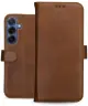 Rosso Deluxe Samsung Galaxy S25 Hoesje Echt Leer Book Case Bruin