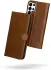 Rosso Deluxe Samsung Galaxy S25 Ultra Hoesje Echt Leer Book Case Bruin afbeelding 2