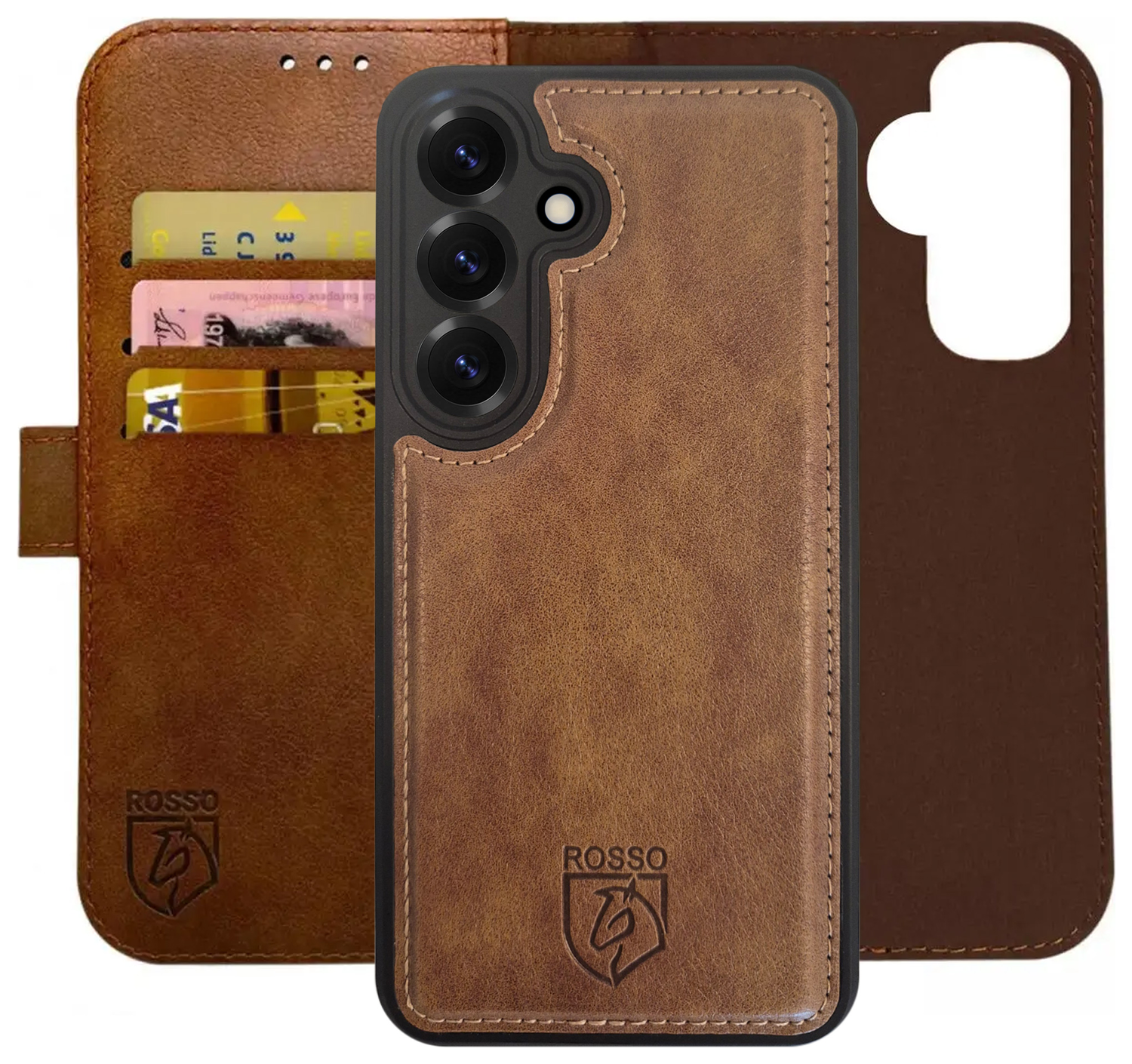 Rosso Element Uitneembaar 2-in-1 Samsung Galaxy S25 Plus Hoesje Bruin afbeelding 1