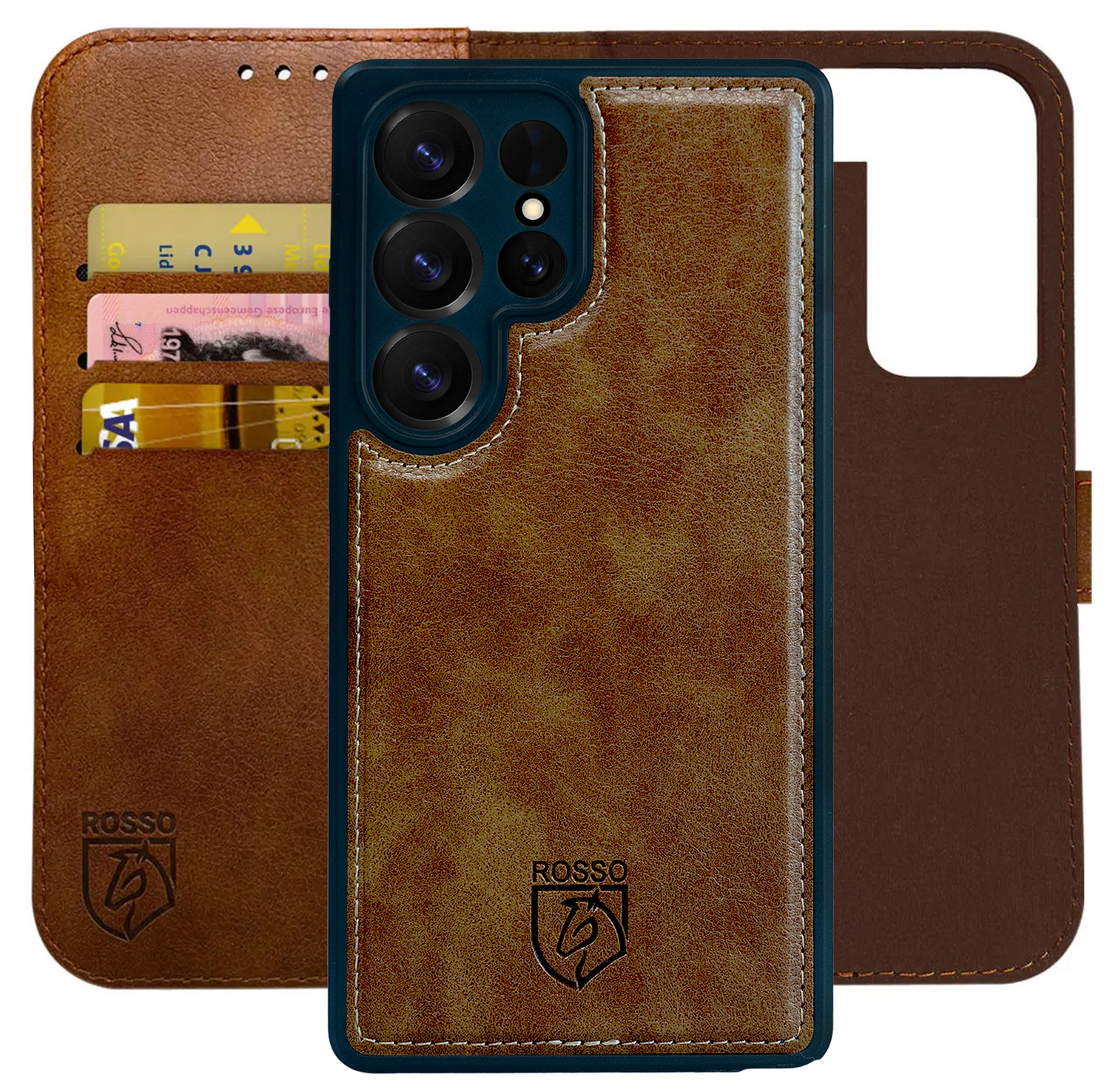 Rosso Element Uitneembaar 2-in-1 Samsung Galaxy S25 Ultra Hoesje Bruin afbeelding 1