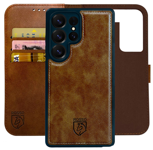 Rosso Element Uitneembaar 2-in-1 Samsung Galaxy S25 Ultra Hoesje Bruin afbeelding 1