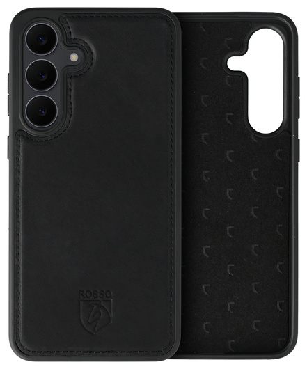 Rosso Elite Samsung Galaxy S25 Hoesje met MagSafe Book Case Echt Leer Zwart afbeelding 8
