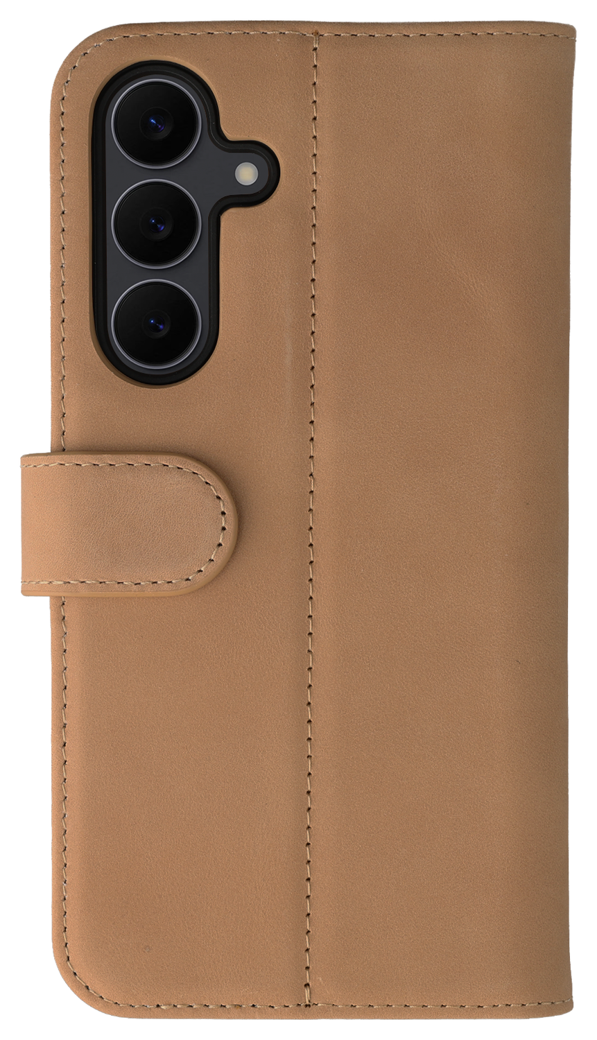 Rosso Elite Samsung Galaxy S25 Hoesje met MagSafe Book Case Echt Leer Lichtbruin afbeelding 9