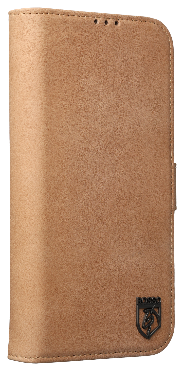 Rosso Elite Samsung Galaxy S25 Ultra Hoesje MagSafe Book Case Leer Lichtbruin afbeelding 9