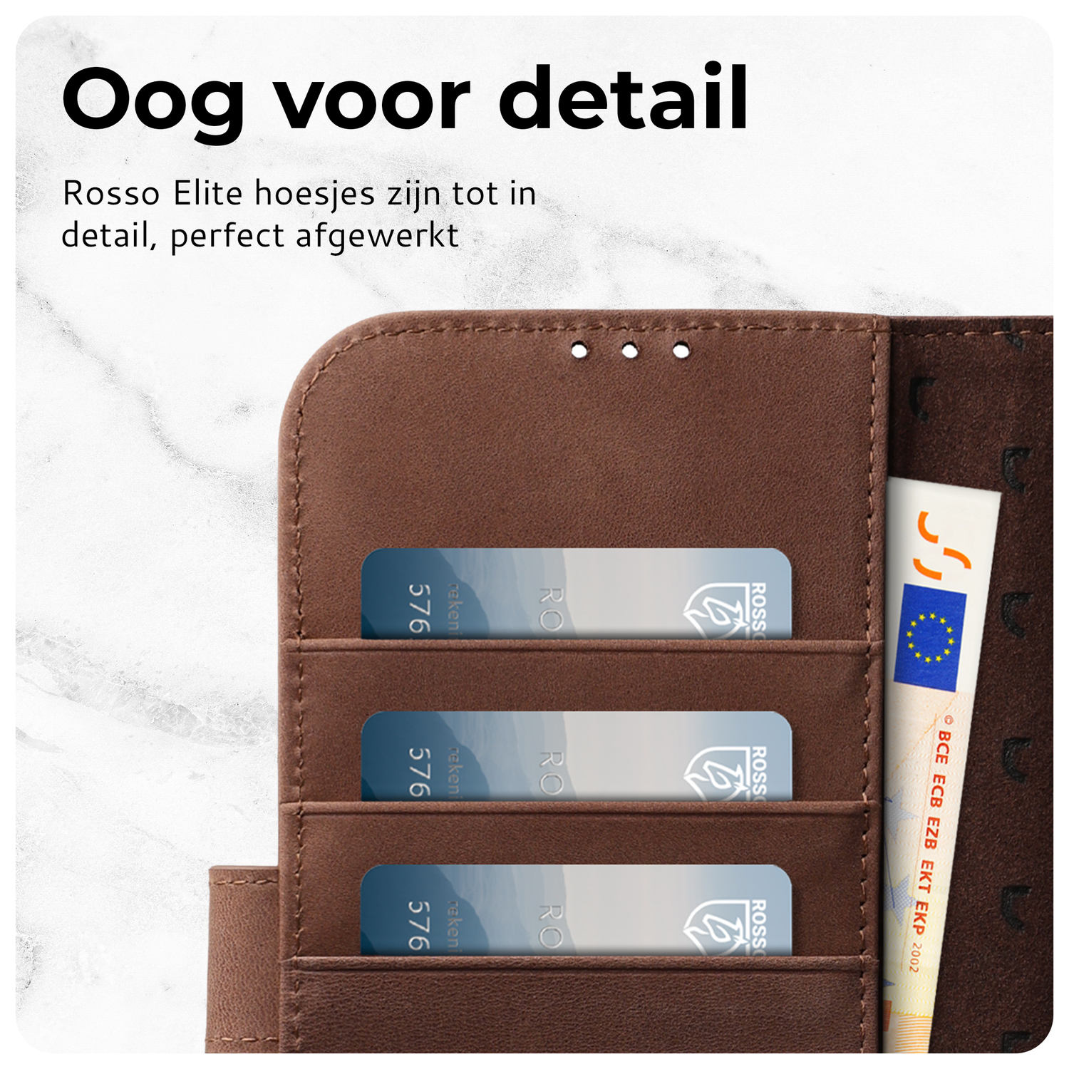 Rosso Elite Samsung Galaxy S25 Ultra Hoesje MagSafe Book Case Leer Bruin afbeelding 7