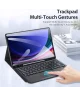 Dux Ducis Samsung Galaxy Tab S9 Plus/S9 FE Plus Hoes Bluetooth Toetsenbord Zwart