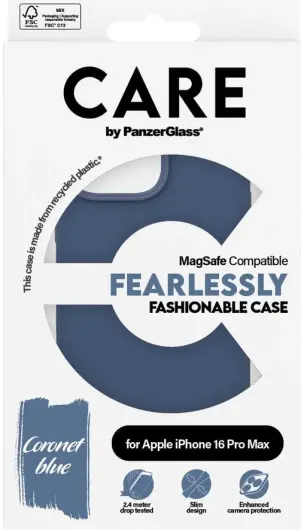PanzerGlass CARE Fashionable iPhone 16 Pro Max Hoesje Siliconen MagSafe Blauw afbeelding 4