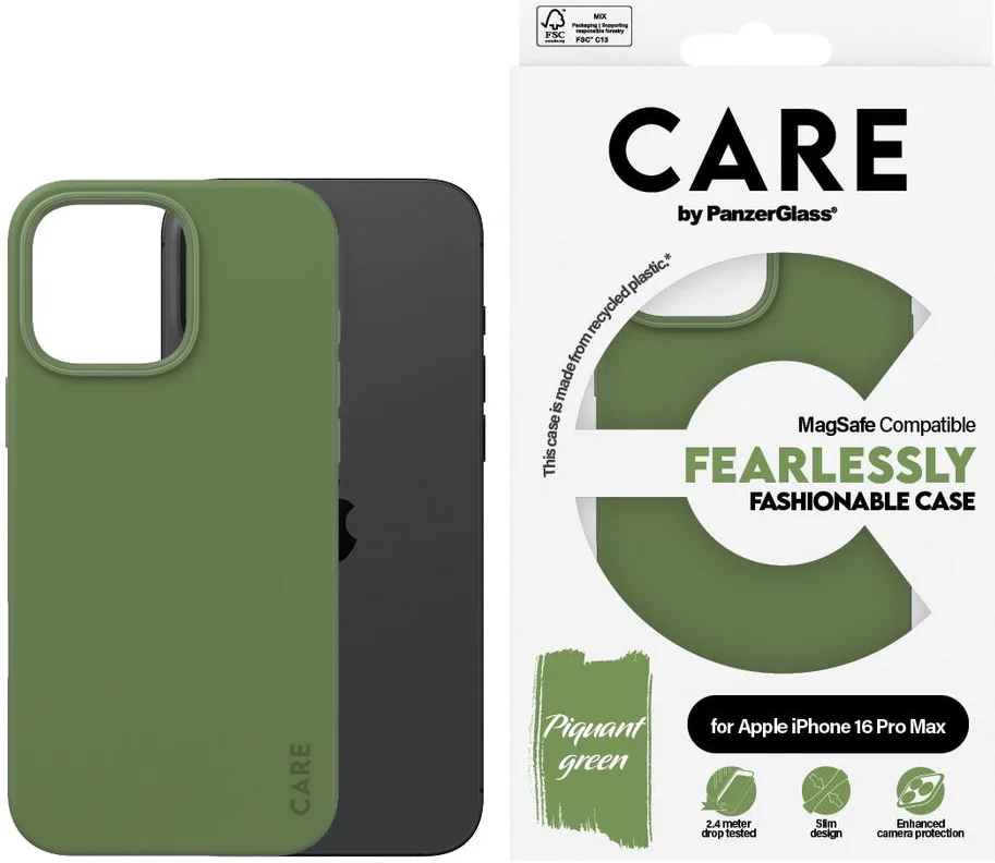 PanzerGlass CARE Fashionable iPhone 16 Pro Max Hoesje Siliconen MagSafe Groen afbeelding 2