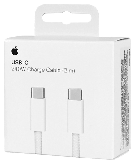 Originele Apple Geweven USB-C naar USB-C Kabel 2 Meter 240W Wit afbeelding 3