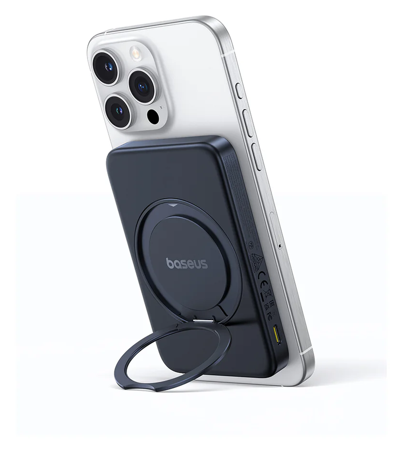 Baseus PicoGo Qi2 / MagSafe Powerbank 20W met USB-C Poort 5.000 mAh Zwart afbeelding 2