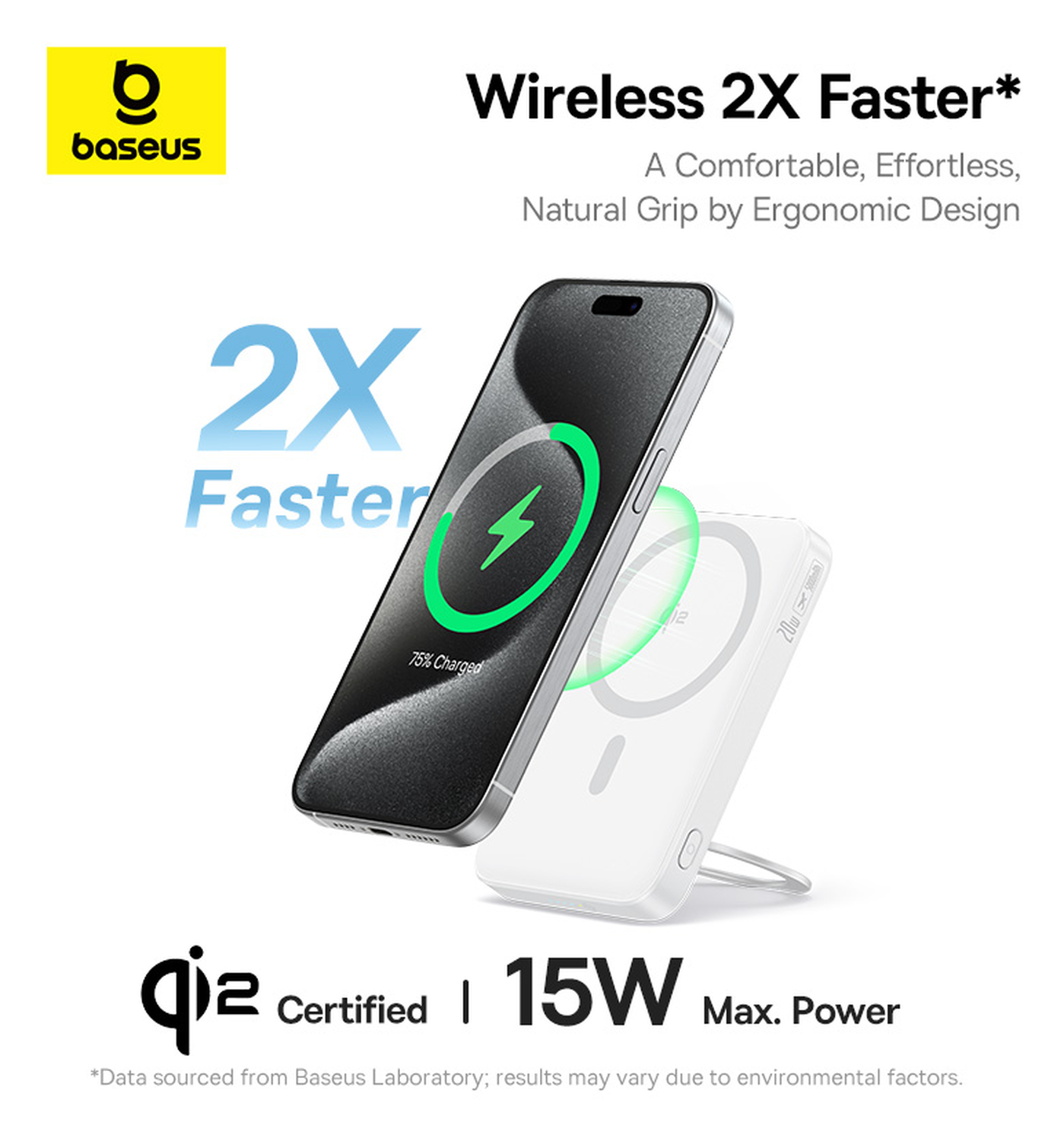 Baseus PicoGo Qi2 / MagSafe Powerbank 20W met USB-C Poort 5.000 mAh Zwart afbeelding 5