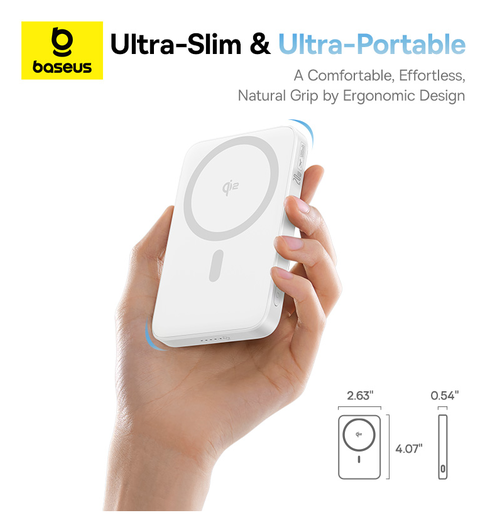 Baseus PicoGo Qi2 / MagSafe Powerbank 20W met USB-C Poort 5.000 mAh Zwart afbeelding 9