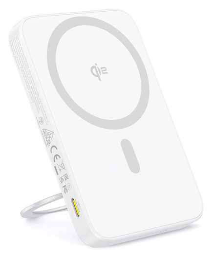 Baseus PicoGo Qi2 / MagSafe Powerbank 20W met USB-C Poort 5.000 mAh Wit afbeelding 3