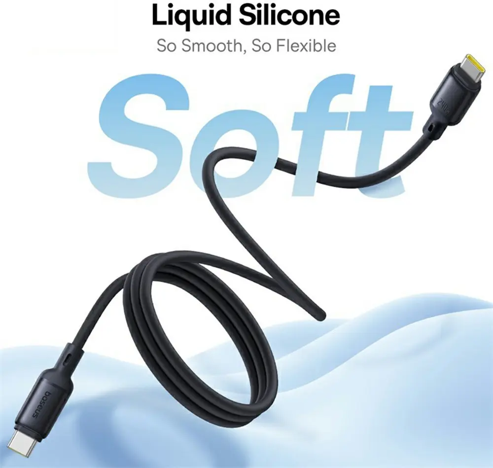 Baseus PicoGo USB-C naar USB-C Kabel 240W Fast Charge 1M Zwart afbeelding 5