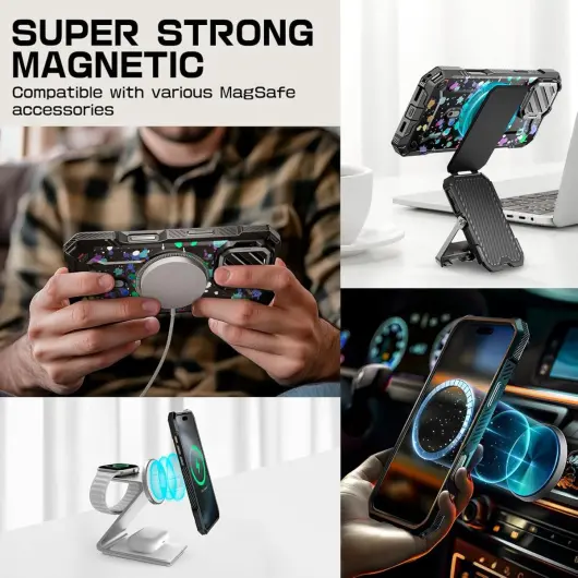 SUPCASE UB Pro MagXT iPhone 16 Pro Max Hoesje Camera Protector Stipjes afbeelding 3