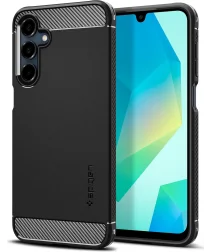 Spigen Rugged Armor Samsung Galaxy A16 Hoesje Back Cover Matte Zwart